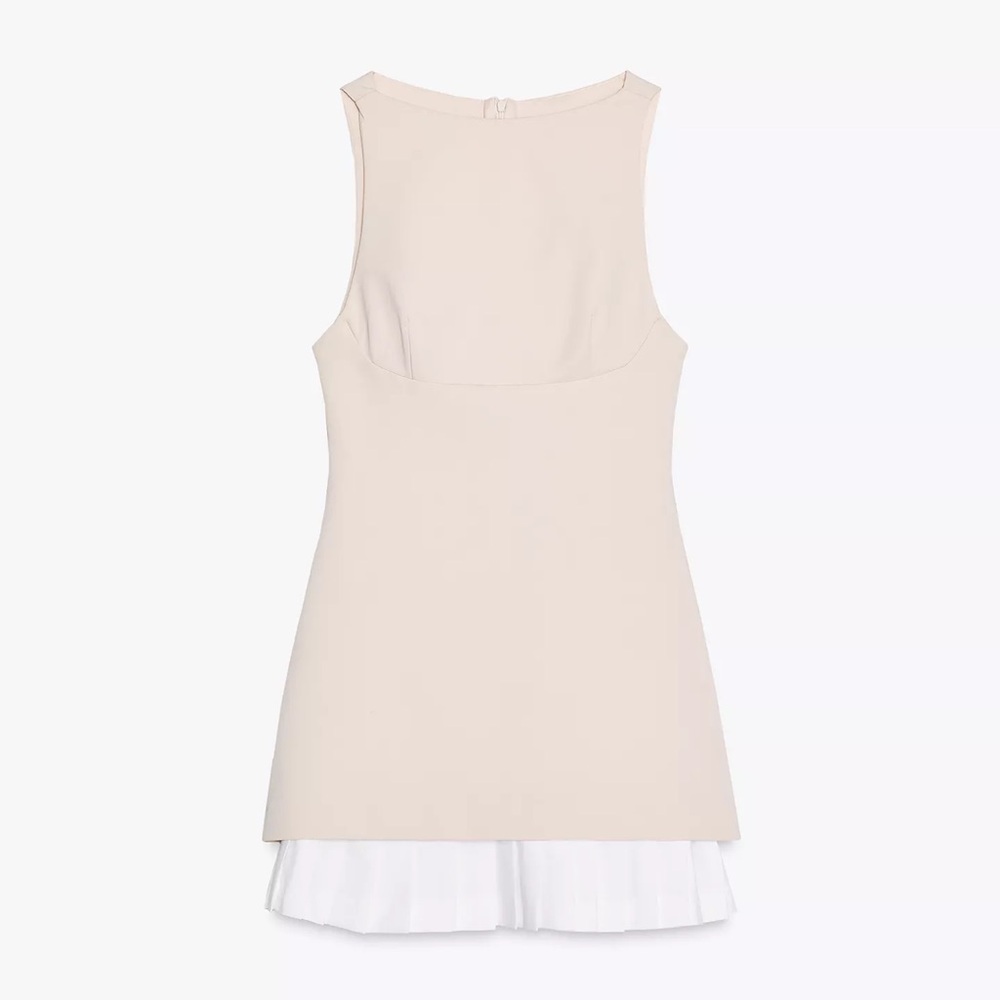 Zara COMBINATION SHORT POPLIN DRESS